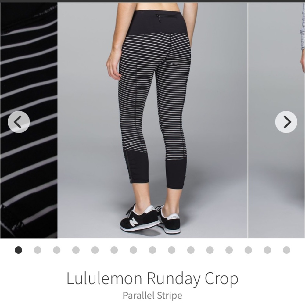 LULULEMON Runday Crop Parallel Stripe Leggings